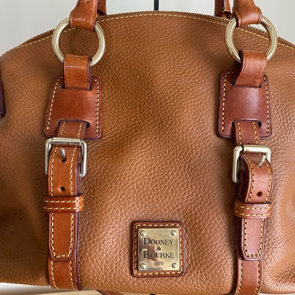 Dooney & Bourke Pebble Grain Tassel Leather Satchel - Picture 2 of 14